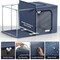 Sorbus Foldable Storage Bin Set with Divided Interior, Large Clear Window & Carry Handles - (Two Sections)